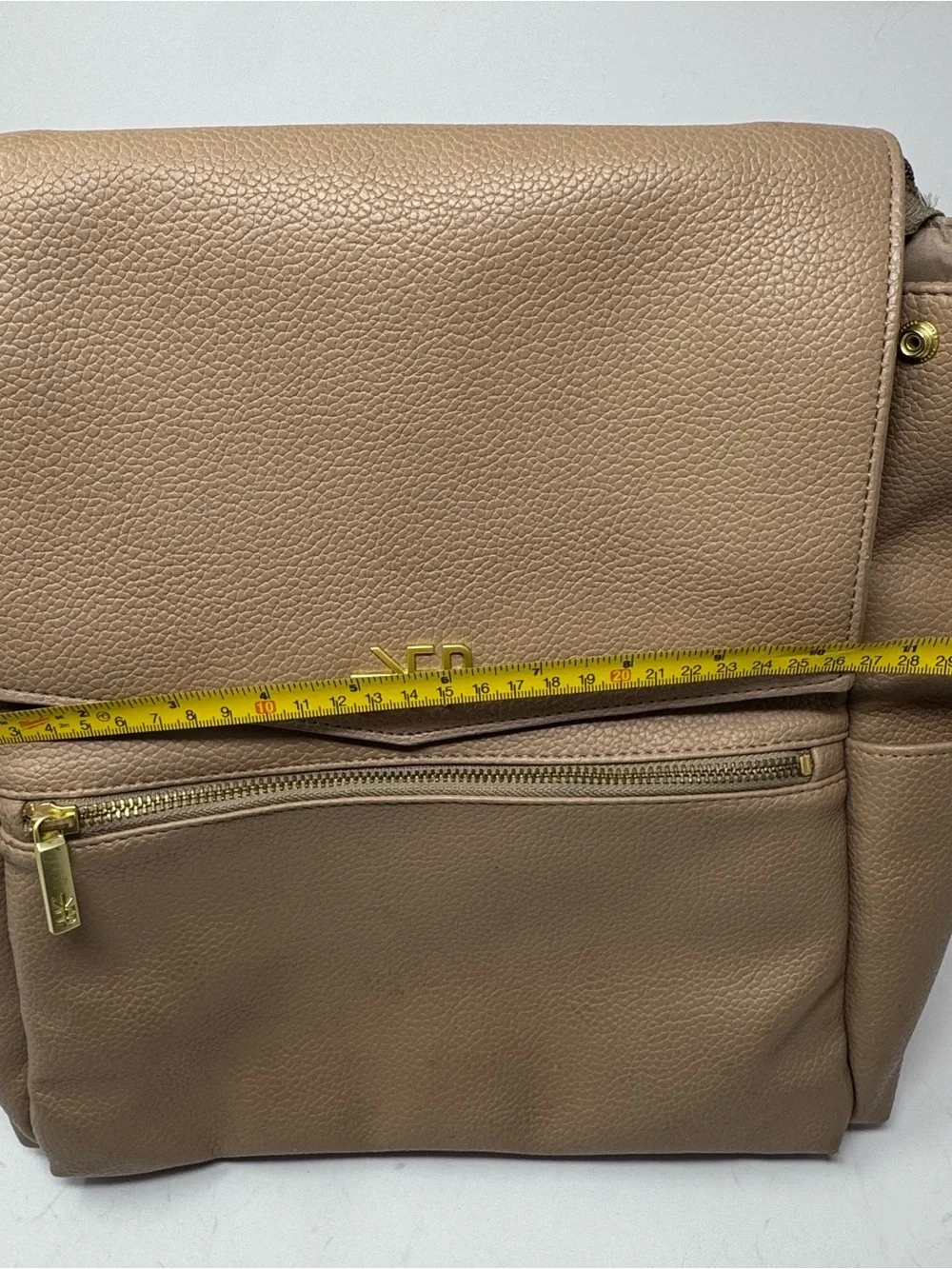 Freshly Picked Classic Diaper Bag Backpack Vegan Leather Nude Beige Large